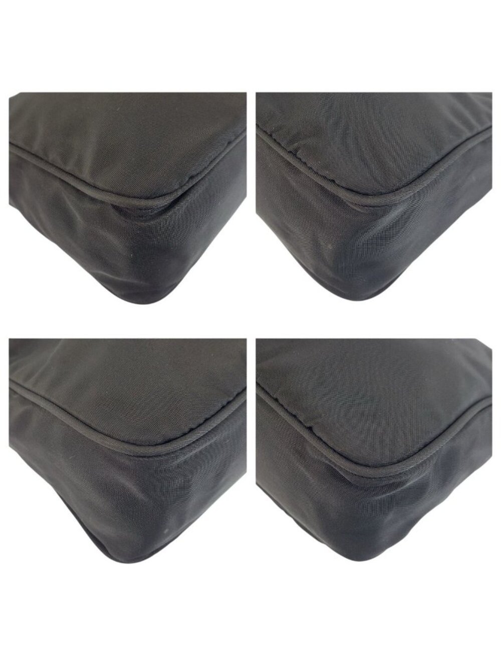 Prada Tessuto Black Silver Nylon Handbag Pouch - Picture 4 of 9